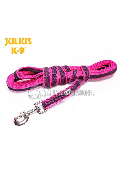 Julius K-9  Color & gray - Gumis póráz - Pink-Gray – 3 m / 20 mm