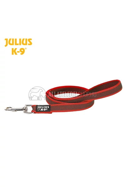 Julius K-9  Color & gray - Gumis póráz - Red-Gray – 1.2 m / 20 mm