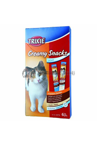 Trixie - Jutalomfalat Creamy Snacks 6x15g 2 ízben Lazac/Baromfi-Máj