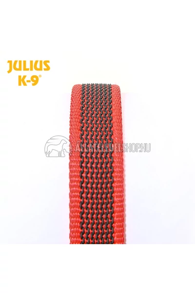 Julius K-9  Color & gray - Gumis póráz - Red-Gray - "D" karikával – 1.8 m / 20 mm