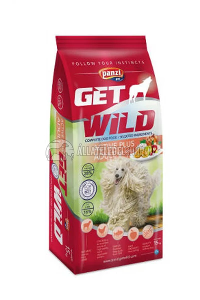 GetWild - ADULT ACTIVE PLUS surp. kutyatáp 15kg